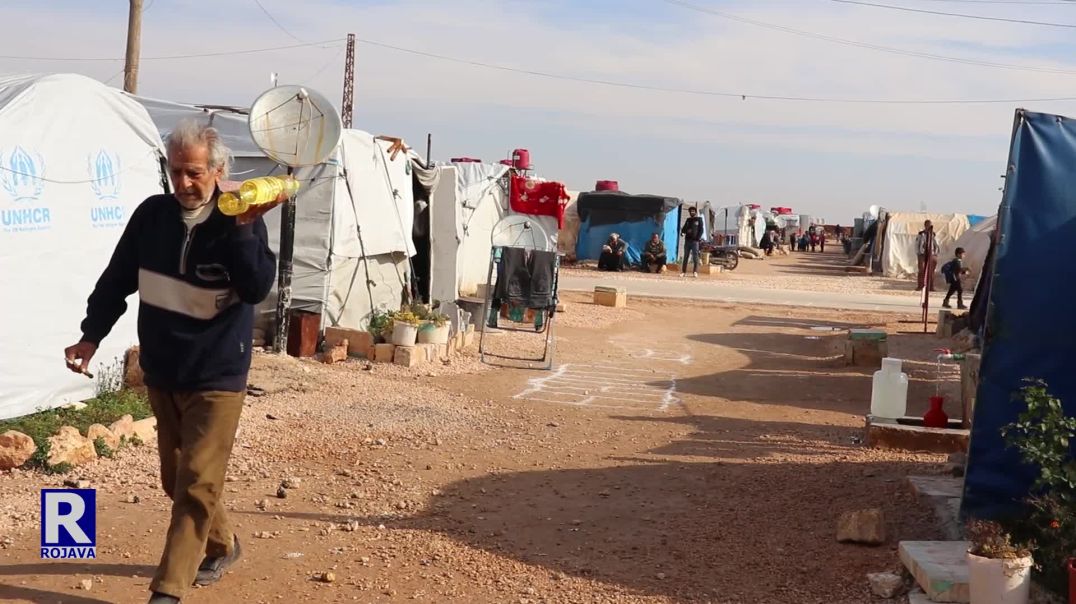 ⁣Koçberên Efrînê Yên Li Şehbayê Êrîşên Dagirkeriyê Şermezar Dikin