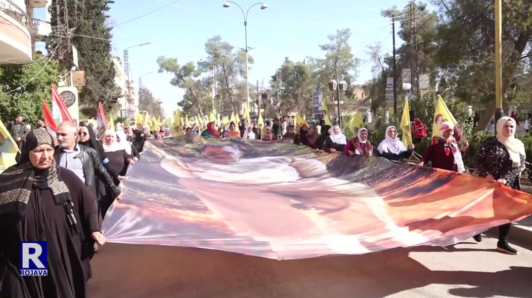 ⁣WELATIYÊN KOBANÊ Û QAMIŞLO TECRÎDA GIRANKIRÎ YA LI SER RÊBER OCALAN ŞERMEZAR KIRIN