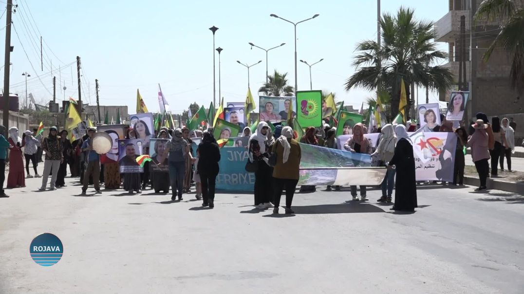 مظاهرة جماهرية حاشدة في الحسكة تنديداً بالعزلة المفروضة على القائد أوجلان