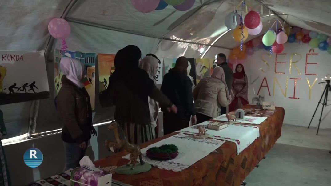 افتتاح معرض للرسم بمخيم سري كانيه في الحسكة تحت عنوان " العودة إلى سري كانيه "