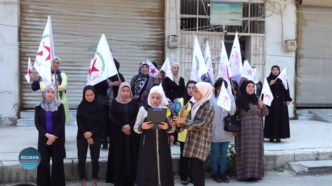 اتحاد المرأة الشابة في منبج يندد بخيانة الديمقراطي الكردستاني والعزلة المفروضة على القائد