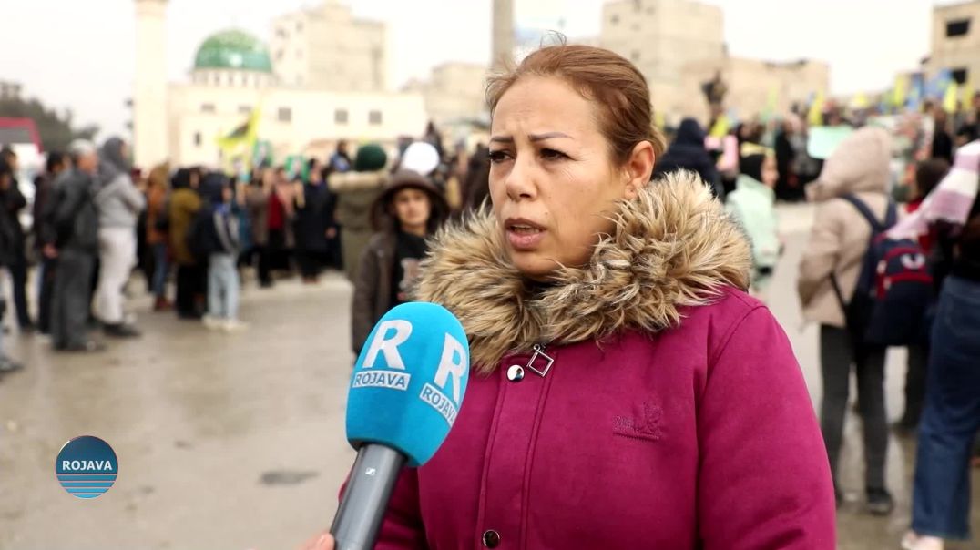 ⁣أهالي مدينة حلب ينددون بالعزلة المفروضة على القائد عبدالله أوجلان ويطالبون بحريته الجسدية