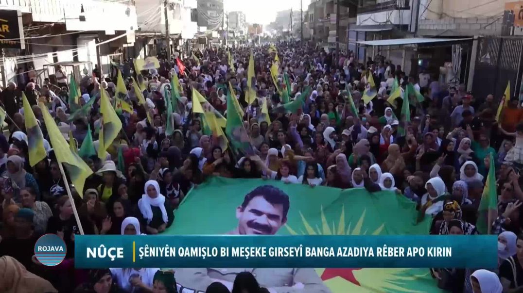 ⁣ŞÊNIYÊN QAMIŞLO BI MEŞEKE GIRSEYÎ BANGA AZADIYA RÊBER APO KIRIN
