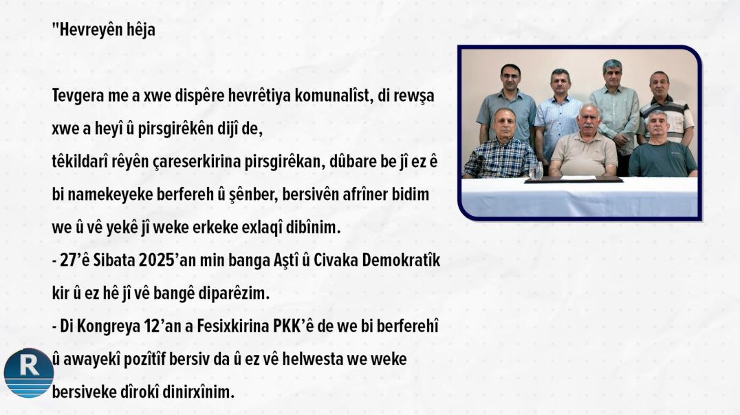 RÊBER APO BANGEKE DÎROKÎ BI DÎMEN KIR