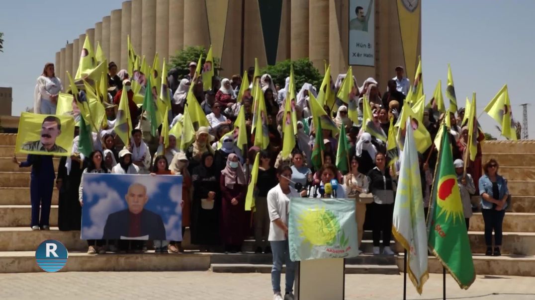 ⁣تنظيمات نسائية في مدينة الحسكة تطالب بالإفراج الفوري والغير المشروط عن القائد عبد الله أوجلان