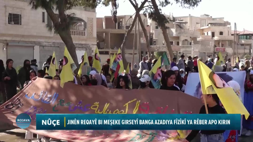 ⁣Jinên Reqayê Bi Meşeke Girseyî Banga Azadiya Fîzîkî Ya Rêber Apo Kirin