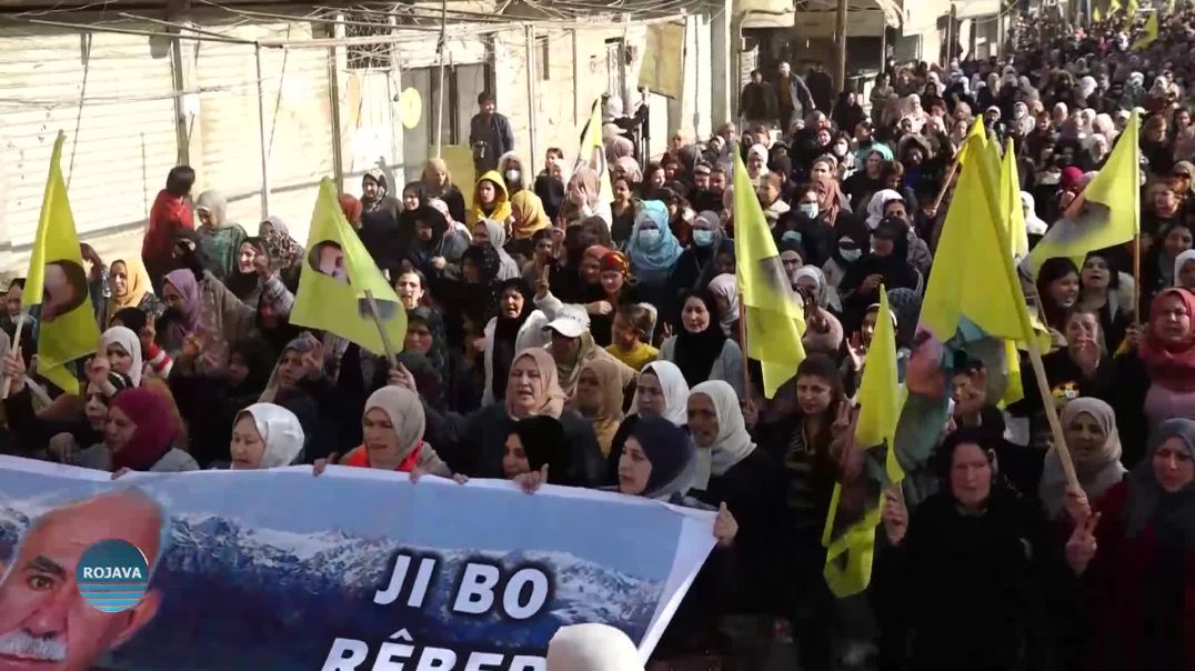 مسيرة جماهيرية في الحسكة للمطالبة بالحرية الجسدية للقائد عبد الله أوجلان