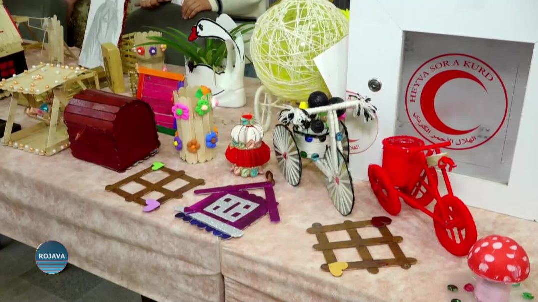 الهلال الأحمر الكردي يقيم معرضاً لدعم أطفال التلاسيميا في قامشلو