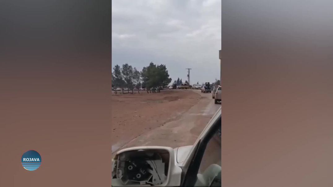 ⁣قافلة من مركبات قوى الأمن الداخلي الأسايش على مشارف تل حميس