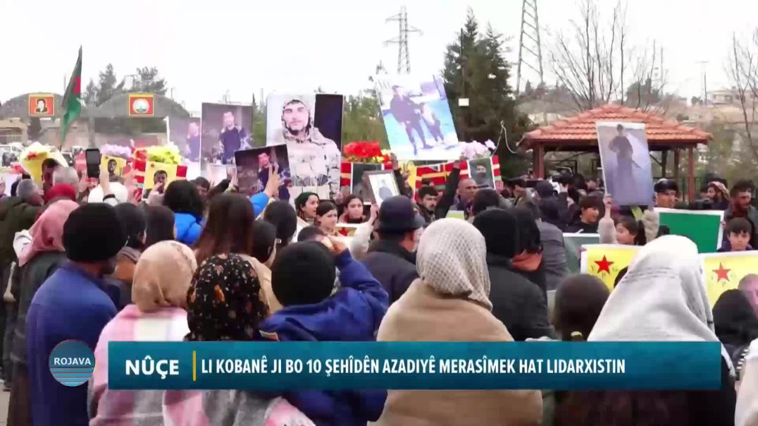 Li Kobanê Ji Bo 10 Şehîdên Azadiyê Merasîmek Hat Lidarxistin