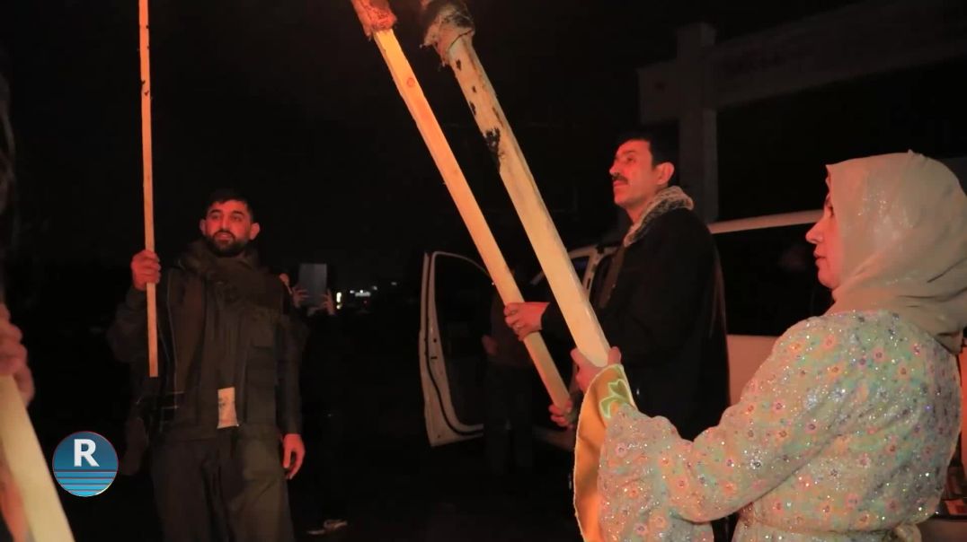 شعلة نوروز تتوهج في روج آفا عشية يوم 21 آذار