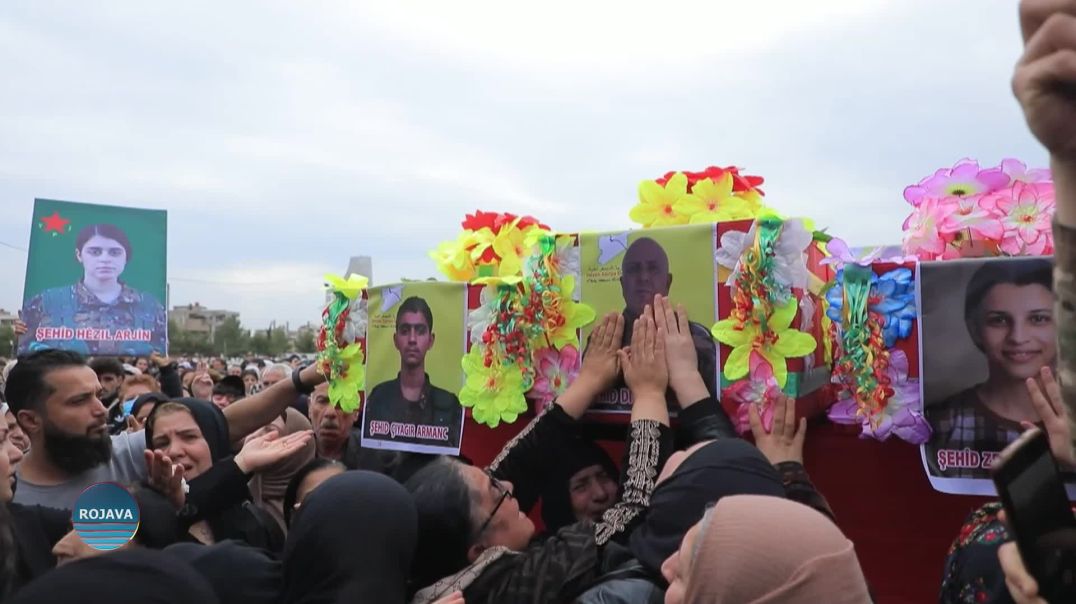 ⁣LI QAMIŞLO 5 ŞEHÎD HATIN OXIRKIRIN Û MERASÎMA XIYABÎ YA 8 ŞEHÎDAN PÊK HAT