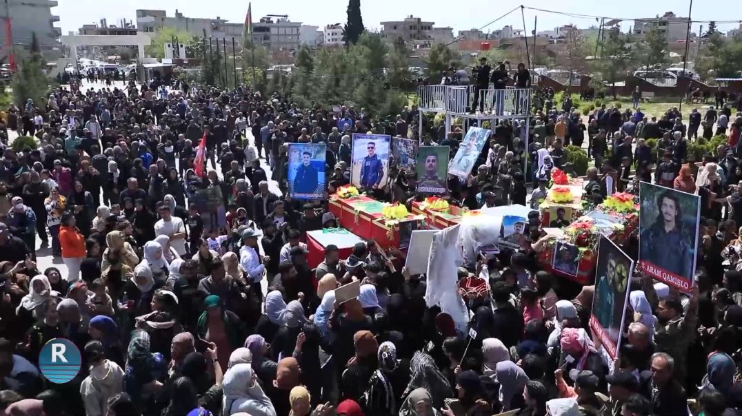 قامشلو.. تشييع جثامين 5 شهداء إلى مثواهم الأخير وإقامة مراسم غيابية لـ 3 شهداء آخرين