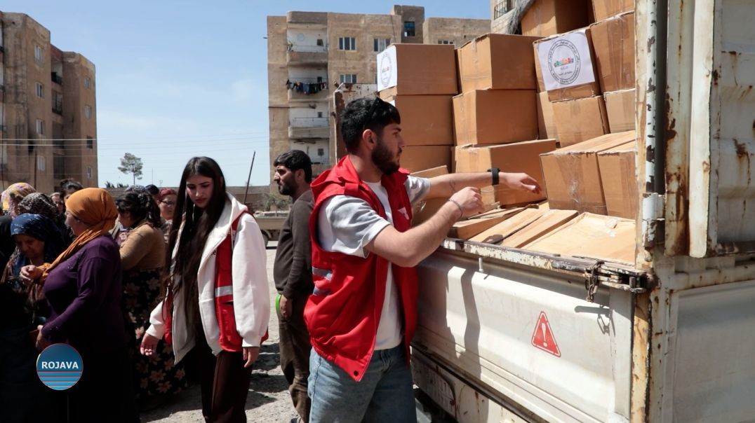 Heyva Sor A Kurd Alîkarî Li Koçberên Efrînê Belav Kir