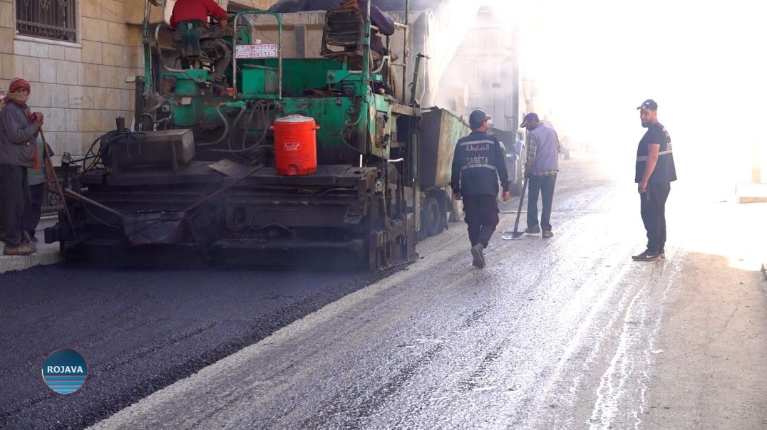 ⁣تزفيت طرق حي مرشو في الحسكة استجابةً لمطالب الأهالي بتحسين الواقع الخدمي